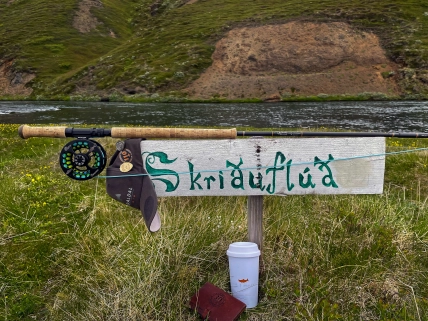 Resting at the sign Resting at the sign