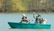 User submitted picture: Friends and dog fishing t...