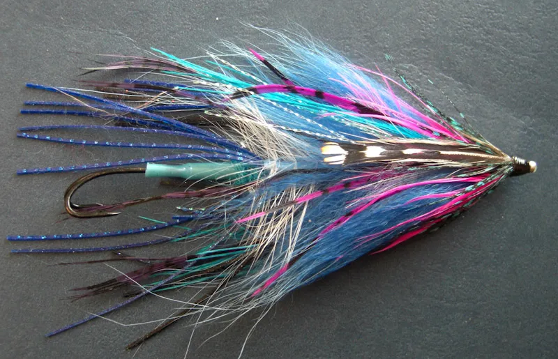 A Squidtruder - An Intruder style fly for steelhead. A very different style from the Scandinavian. From <a href=\"http://www.canadiantubeflies.com/\">Canadian Tube Flies</a>.